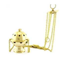 Turibolo Sfera Dorato 11 Cm Diametro 9,5 Cm