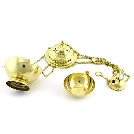 Turibolo Cupolina Dorato 13 Cm Diametro 11,5 Cm 2 Turibolo Cupolina Dorato 13 Cm Diametro 11,5 Cm - immagine 2