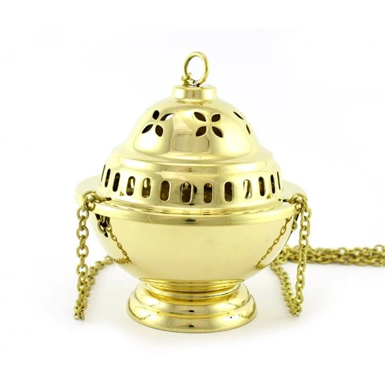 Turibolo Cupolina Dorato 13 Cm Diametro 11,5 Cm 3 Turibolo Cupolina Dorato 13 Cm Diametro 11,5 Cm - immagine 3