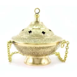 Turibolo Croci Metallo Dorato 12 Cm Diametro 10 Cm -Vendite Consumabili 1760080 turibolo croci metallo dorato 12 cm diametro 10 cmb 550x550w