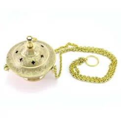 Turibolo Croci Metallo Dorato 12 Cm Diametro 10 Cm -Vendite Consumabili 1760080 turibolo croci metallo dorato 12 cm diametro 10 cmc 550x550w