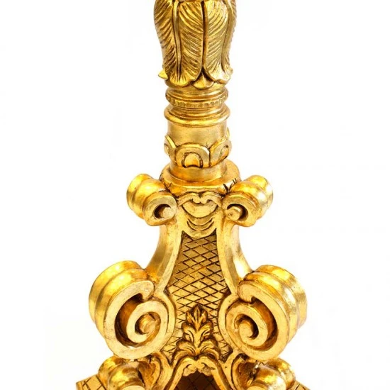 Base Portacero Pasquale In Legno Dorato 125 Cm 4 Base Portacero Pasquale In Legno Dorato 125 Cm - immagine 4