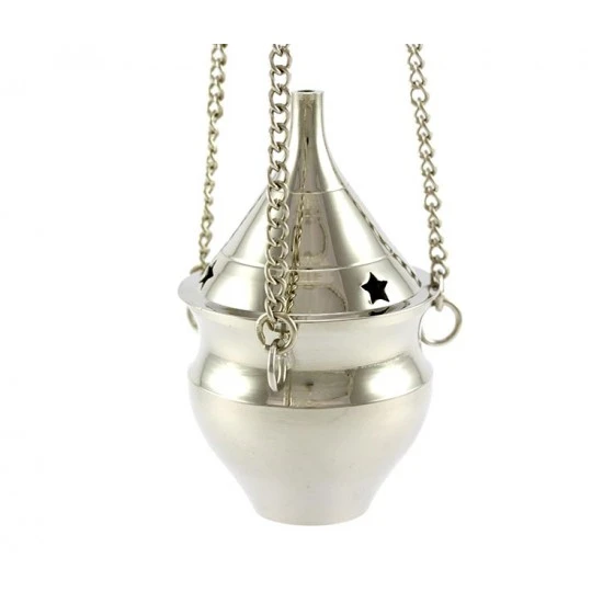 Turibolo Conico Argentato 8 Cm Diametro 5 Cm 3 Turibolo Conico Argentato 8 Cm Diametro 5 Cm - immagine 3