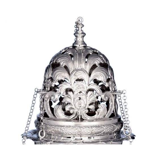 Turibolo Roma Argento 800°° 25 Cm 2 Turibolo Roma Argento 800°° 25 Cm - immagine 2