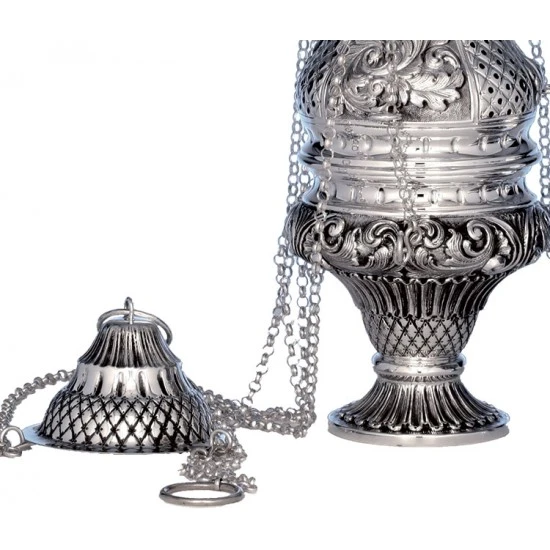 Turibolo Barocco Argento 800°° 29 Cm 3 Turibolo Barocco Argento 800°° 29 Cm - immagine 3