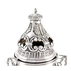 Turibolo Con Navetta Stile Barocco Cesellato A Mano 27 Cm 12 Turibolo Con Navetta Stile Barocco Cesellato A Mano 27 Cm -Vendite Consumabili 200017 b turibolo con navetta in fusione barocca altezza cm 30 550x550w