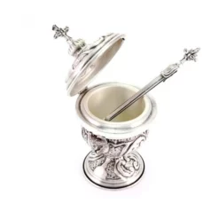 Turibolo Con Navetta Stile Barocco Cesellato A Mano 27 Cm 17 Turibolo Con Navetta Stile Barocco Cesellato A Mano 27 Cm -Vendite Consumabili 200017 g turibolo con navetta in fusione barocca altezza cm 30 550x550w