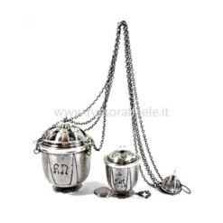Turibolo Con Navetta Cesello A Mano 18 Cm