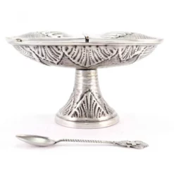 Turibolo Con Navetta Barocco Cesellato A Mano 24 Cm -Vendite Consumabili 200020 f turiblo con navetta in fusione barocca argentata altezza cm 24 550x550w