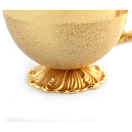 Turibolo Con Navetta In Fusione A Sfera Dorata 14 Cm 6 Turibolo Con Navetta In Fusione A Sfera Dorata 14 Cm - immagine 6
