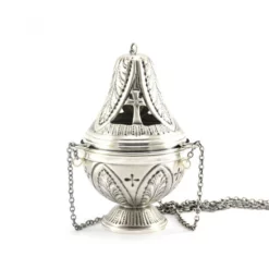 Turibolo Con Navetta In Ottone Cesellato Foglie 21 Cm 14 Turibolo Con Navetta In Ottone Cesellato Foglie 21 Cm -Vendite Consumabili 200026 Turibolo con Navetta in fusione cesellato foglie Altezza cm 21 f 550x550w