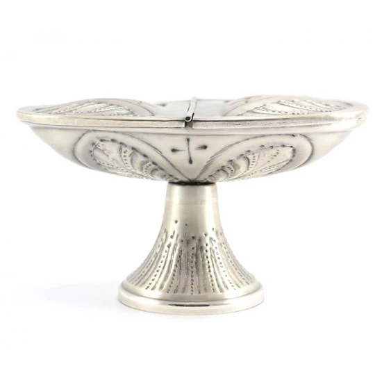 Turibolo Con Navetta In Ottone Cesellato Foglie 21 Cm 10 Turibolo Con Navetta In Ottone Cesellato Foglie 21 Cm - immagine 10