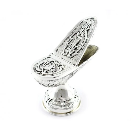 Turibolo Con Navetta Cesellato In Fusione Argentato 26 Cm 7 Turibolo Con Navetta Cesellato In Fusione Argentato 26 Cm - immagine 7