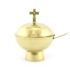 Navetta Tonda Per Incenso In Metallo 11,5 Cm