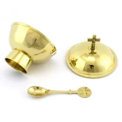 Navetta Tonda Per Incenso In Metallo 11,5 Cm -Vendite Consumabili 200031 navetta tonda per incenso in metallo altezza cm 11 5 b 550x550w