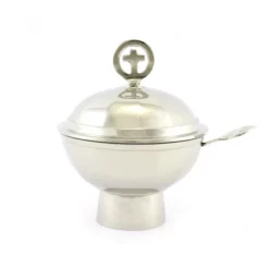 Navetta Tonda Con Croce Cerchio In Metallo 11 Cm