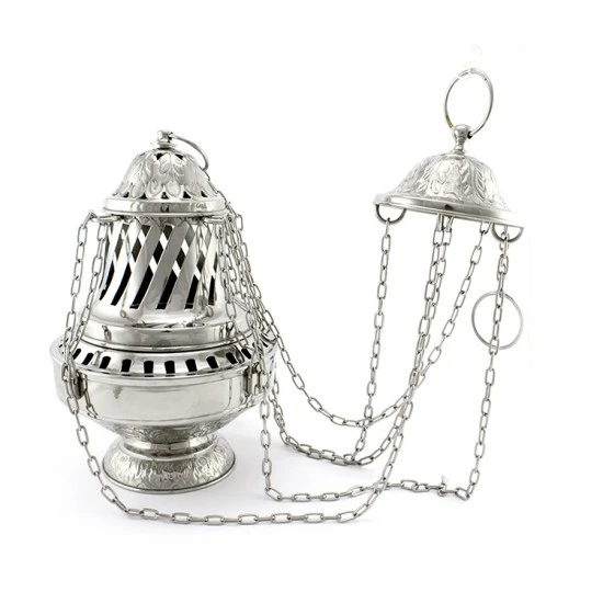 Turibolo Gigante Metallo Argentato 33 Cm 1 Turibolo Gigante Metallo Argentato 33 Cm