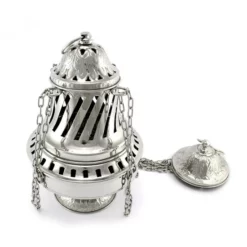 Turibolo Gigante Metallo Argentato 33 Cm 10 Turibolo Gigante Metallo Argentato 33 Cm -Vendite Consumabili 200037 turibolo gigante metallo argentato altezza cm 33 diametro cm 21b 550x550w