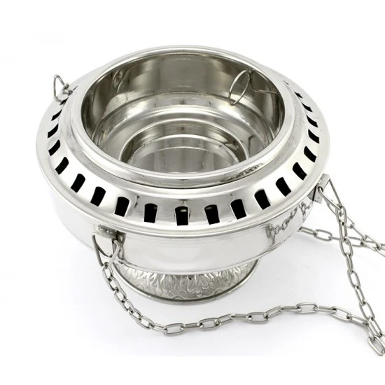 Turibolo Gigante Metallo Argentato 33 Cm 7 Turibolo Gigante Metallo Argentato 33 Cm - immagine 7