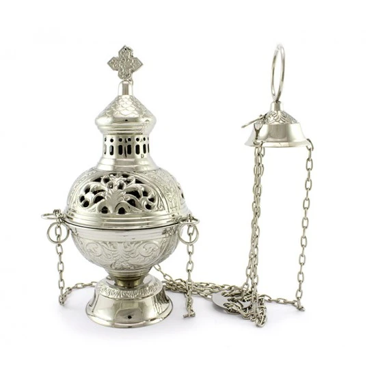 Turibolo Medio Argentato 25 Cm Diametro 14 Cm 1 Turibolo Medio Argentato 25 Cm Diametro 14 Cm