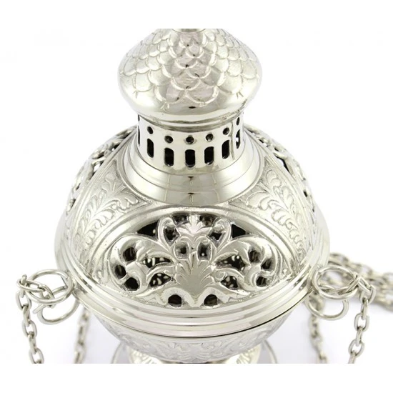 Turibolo Medio Argentato 25 Cm Diametro 14 Cm 3 Turibolo Medio Argentato 25 Cm Diametro 14 Cm - immagine 3