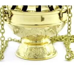 Turibolo Grande Metallo Dorato 22 Cm 8 Turibolo Grande Metallo Dorato 22 Cm -Vendite Consumabili 200039 turibolo grande metallo dorato altezza cm 22 diametro cm 13c 550x550w
