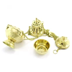 Turibolo Grande Metallo Dorato 22 Cm 9 Turibolo Grande Metallo Dorato 22 Cm -Vendite Consumabili 200039 turibolo grande metallo dorato altezza cm 22 diametro cm 13d 550x550w