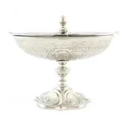 Navetta Per Incenso In Metallo Decorata 13 Cm