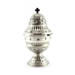 Turibolo Con Navetta Crocette Ottone Cesellato 24 Cm 18 Turibolo Con Navetta Crocette Ottone Cesellato 24 Cm -Vendite Consumabili 200045 turibolo con navetta crocette in ottone cesellato altezza cm 24 h 550x550w