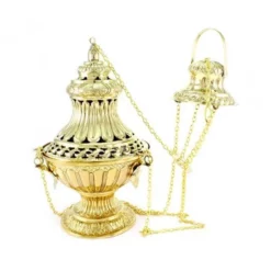 Turibolo Grande Metallo Dorato 30 Cm