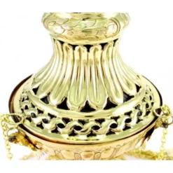 Turibolo Grande Metallo Dorato 30 Cm -Vendite Consumabili 200048 turibolo grande metallo dorato 30 cm diametro 18 cmc 550x550w