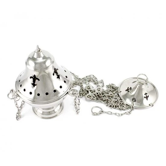 Turibolo Liscio Metallo Argentato 17 Cm 4 Turibolo Liscio Metallo Argentato 17 Cm - immagine 4