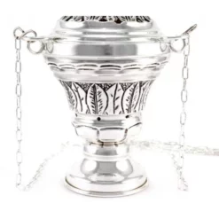 Turibolo Con Navetta Cesellato Foglie Ulivo 24 Cm -Vendite Consumabili 200052 turibolo con navetta cesellato foglie ulivo 24 cmb 550x550w