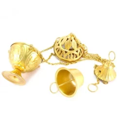 Turibolo E Navetta In Ottone Dorato 21 Cm -Vendite Consumabili 200055 turibolo e navetta in ottone dorato 21 cmd 550x550w