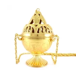 Turibolo E Navetta In Ottone Dorato 21 Cm -Vendite Consumabili 200055 turibolo e navetta in ottone dorato 21 cme 550x550w