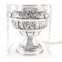 Turibolo E Navetta Ottone Argentato Cesellato 27 Cm -Vendite Consumabili 200057 turibolo e navetta ottone argentato cesellato 27 cmb 550x550w