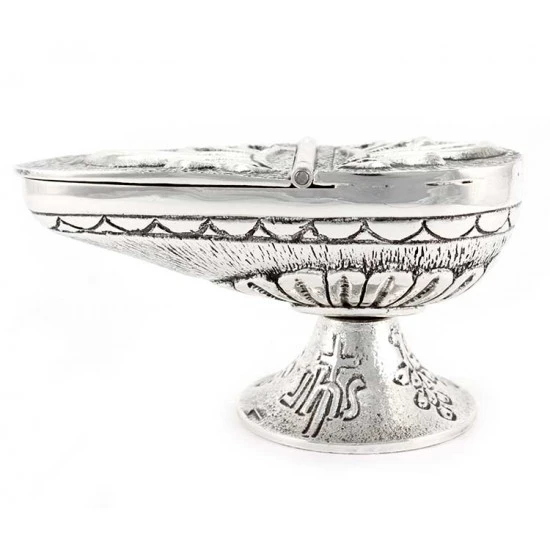 Turibolo E Navetta Cesellato Con Decoro Cerchi 28 Cm 9 Turibolo E Navetta Cesellato Con Decoro Cerchi 28 Cm - immagine 9