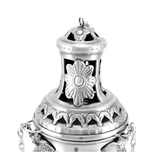 Turibolo E Navetta Cesellato Stile Barocco 30 Cm 5 Turibolo E Navetta Cesellato Stile Barocco 30 Cm - immagine 5