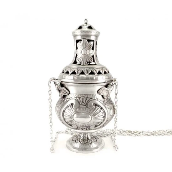 Turibolo E Navetta Cesellato Stile Barocco 30 Cm 7 Turibolo E Navetta Cesellato Stile Barocco 30 Cm - immagine 7