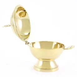 Navetta Tonda In Metallo Dorato Martellato 12 Cm -Vendite Consumabili 200065 navetta tonda in metallo dorato martellato 12 cme 550x550 1
