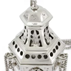 Turibolo Esagonale Metallo Nichelato 27 Cm -Vendite Consumabili 200072 turibolo esagonale metallo nichelato 27 cmd 550x550 1