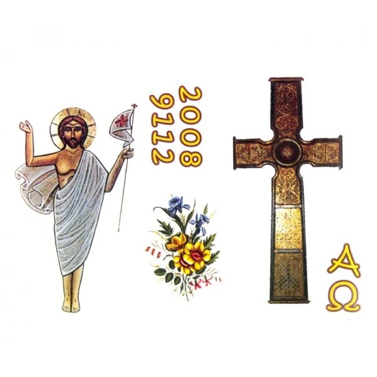 Adesivo Cero Pasquale Con Gesù Risorto Bizantino 1 Adesivo Cero Pasquale Con Gesù Risorto Bizantino