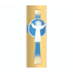 Cero Pasquale Cera D'api Gesù Risorto Croce Blu 8x120 Cm -Vendite Consumabili 2930038 cero pasquale cera d api gesu risorto croce blu 80x120 cmb 550x550w