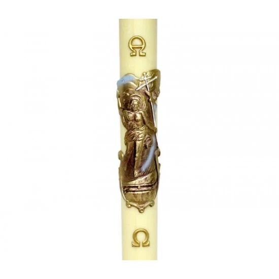 Cero Pasquale Cera D'api Gesù Risorto Bronzato 8x120 Cm 1 Cero Pasquale Cera D'api Gesù Risorto Bronzato 8x120 Cm