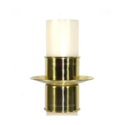 Innesto Dorato Rigato Per Cero Diametro 8 Cm -Vendite Consumabili 293007 c innesto per cero in ottone dorato diametro cm 8 550x550w