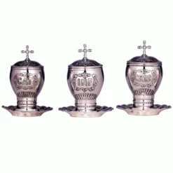 Servizio Oli Santi Barocco In Argento 800°° 12 Cm