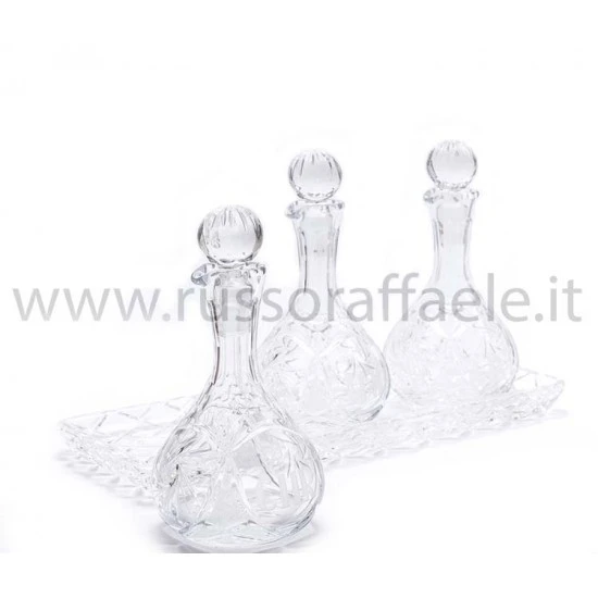 Servizio Oli Santi In Cristallo Di Bohemia Piatto 14x34 Cm 5 Servizio Oli Santi In Cristallo Di Bohemia Piatto 14x34 Cm - immagine 5