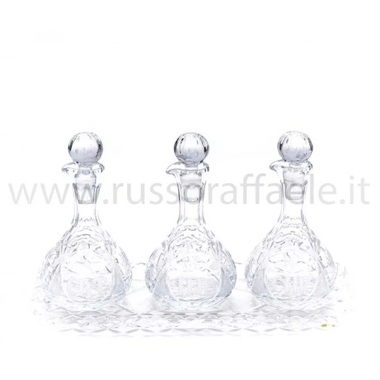 Servizio Oli Santi In Cristallo Di Bohemia Piatto 14x34 Cm 3 Servizio Oli Santi In Cristallo Di Bohemia Piatto 14x34 Cm - immagine 3