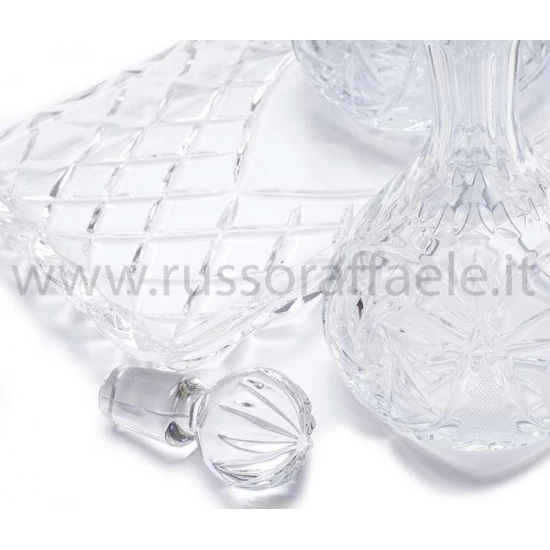 Servizio Oli Santi In Cristallo Di Bohemia Piatto 14x34 Cm 2 Servizio Oli Santi In Cristallo Di Bohemia Piatto 14x34 Cm - immagine 2