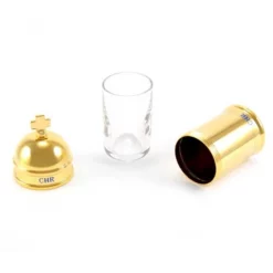 Vasetto Olio Chrisma In Ottone 8x3,5 Cm 5 Vasetto Olio Chrisma In Ottone 8x3,5 Cm -Vendite Consumabili 340035 2 vasetto per olio chrisma in ottone misura cm 8x3 5 550x550w